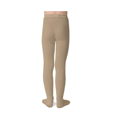 Louise Ribbed Tights in Petite Taupe