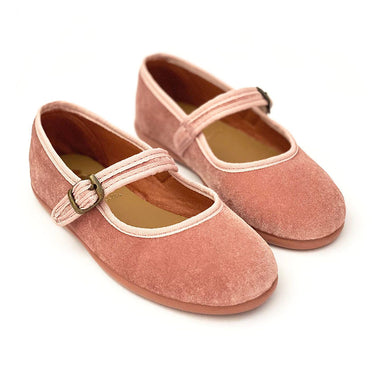 Velvet Mary Janes, Faded Rose