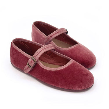 Velvet Mary Janes, Raspberry