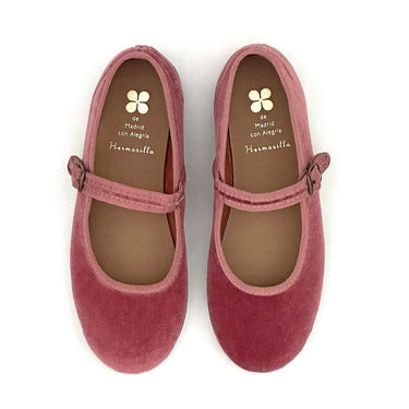 Velvet Mary Janes, Raspberry