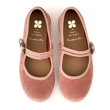 Velvet Mary Janes, Faded Rose