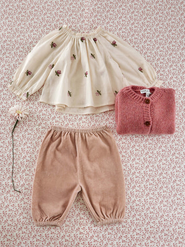 Embroidered Blouse, All Over Rose