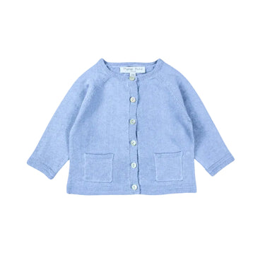 Loulou Cotton Cardigan, Powder Blue