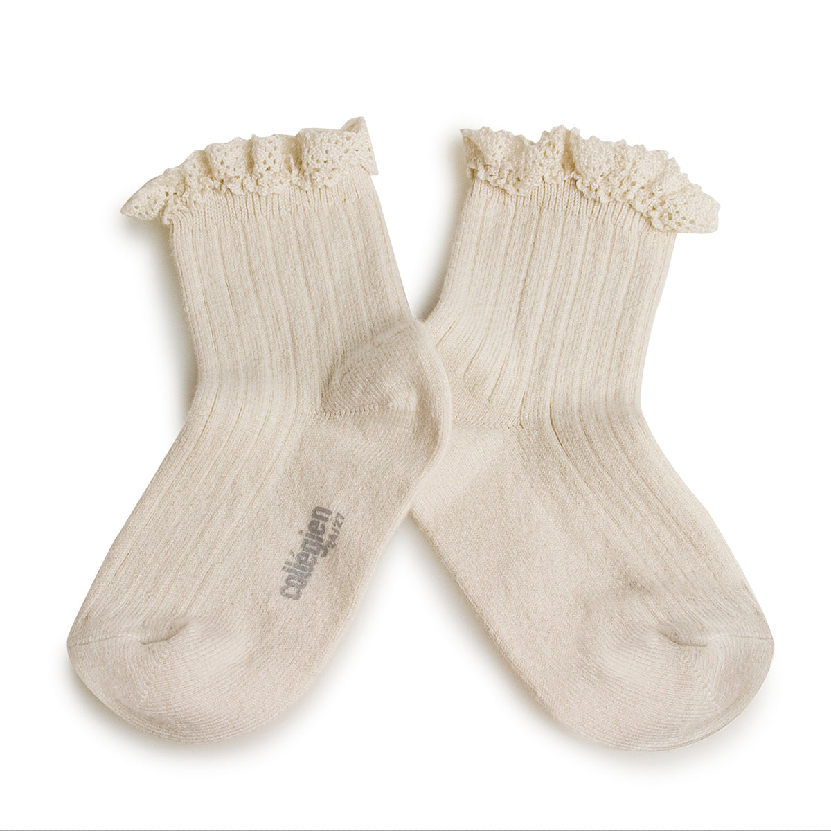 Lili Lace Trim Ribbed Ankle Socks Doux Agneaux