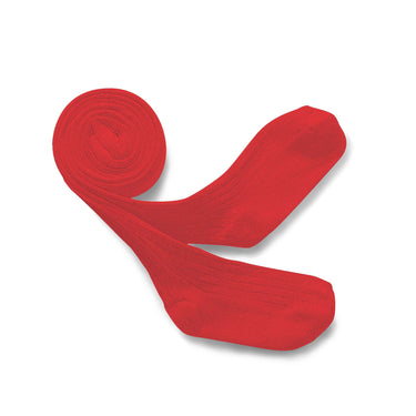 Louise Ribbed Tights, Coquelicot