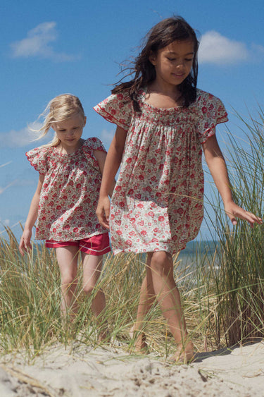 Ornella Hand-Smocked Dress, Liberty Felicite Poppy
