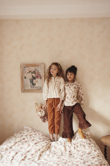 Smocked Blouse, Creme