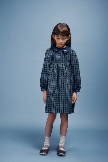 Annette Dress, Midnight Jacquard
