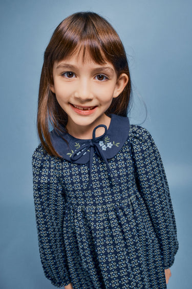 Annette Dress, Midnight Jacquard