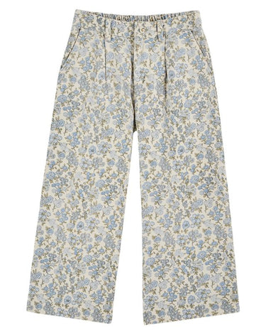 Wide Printed Trousers, Champetre Bleu