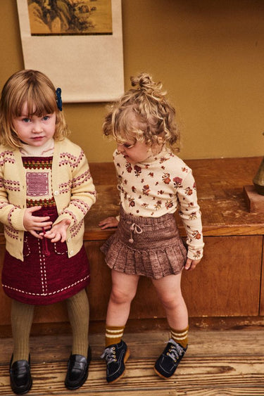 Clark Cardigan, Shortbread Beaded Stripe