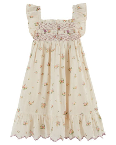 Embroidered Smocked Dress, Althea