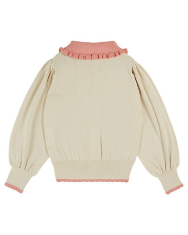 Flowers Cardigan, Beige Clair