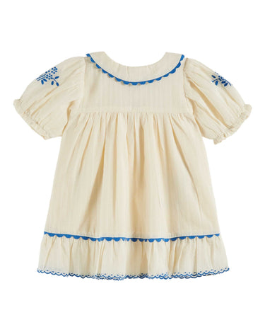 Embroidered Dress, Ecru