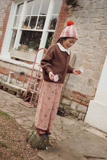 Cotton Trousers, Gingham Broderie