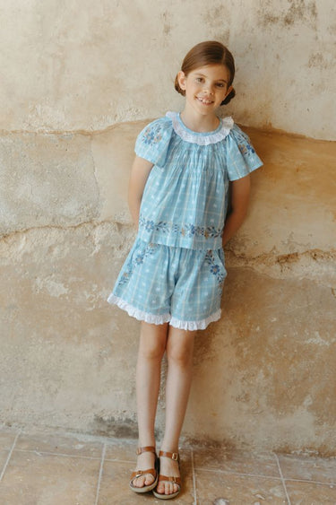 Tulip Set, Vintage Blue Plaid