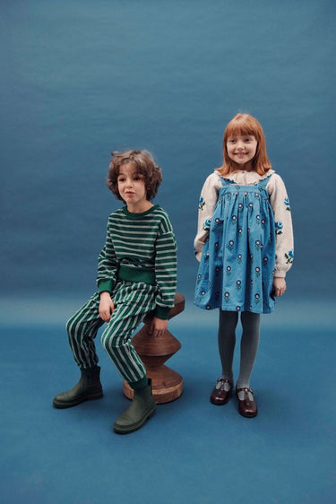 Velour Joggers, Kiwi Stripe