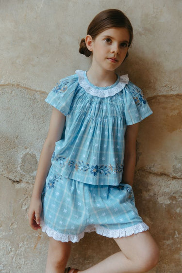 Tulip Set, Vintage Blue Plaid