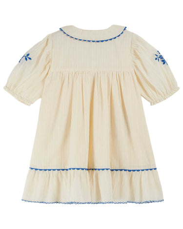Embroidered Dress, Ecru