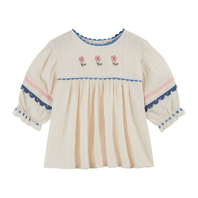 Embroidered Blouse Creme