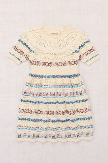 Nadia Dress, Marzipan Eyelet Ribbon