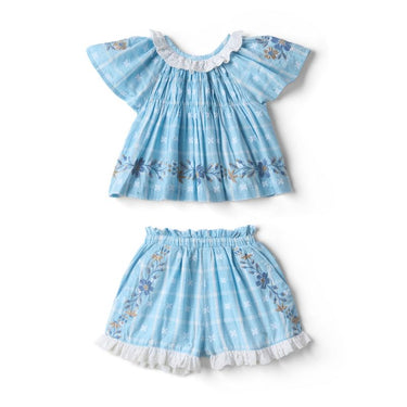 Tulip Set, Vintage Blue Plaid