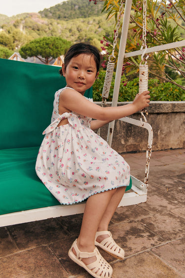 Aloisa Dress, White Felicita Flowers