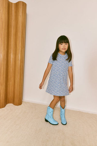 Twiggy Dress, Blue Ribbon Lisse Fields
