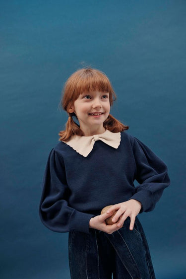 Collared Sweater, Navy