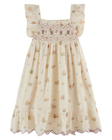 Embroidered Smocked Dress, Althea