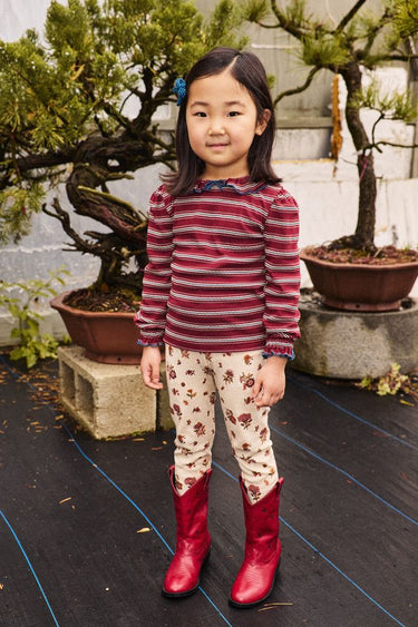 Legging, String/Antique Rose Holyoke Floral