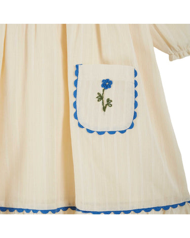 Embroidered Dress, Ecru