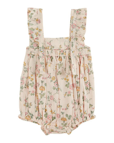 Printed Sleeveless Romper, Rosier