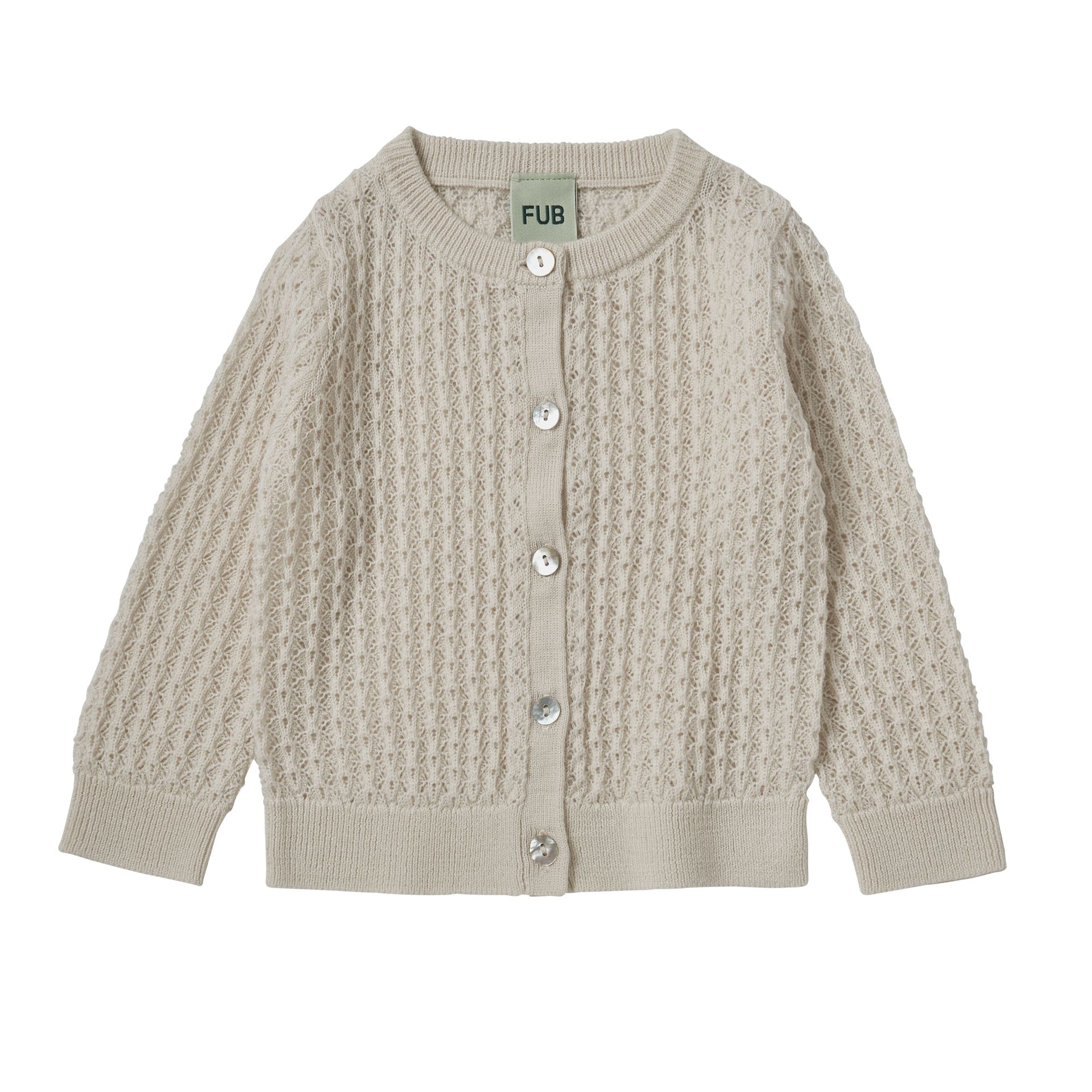 Pointelle Cardigan Ecru