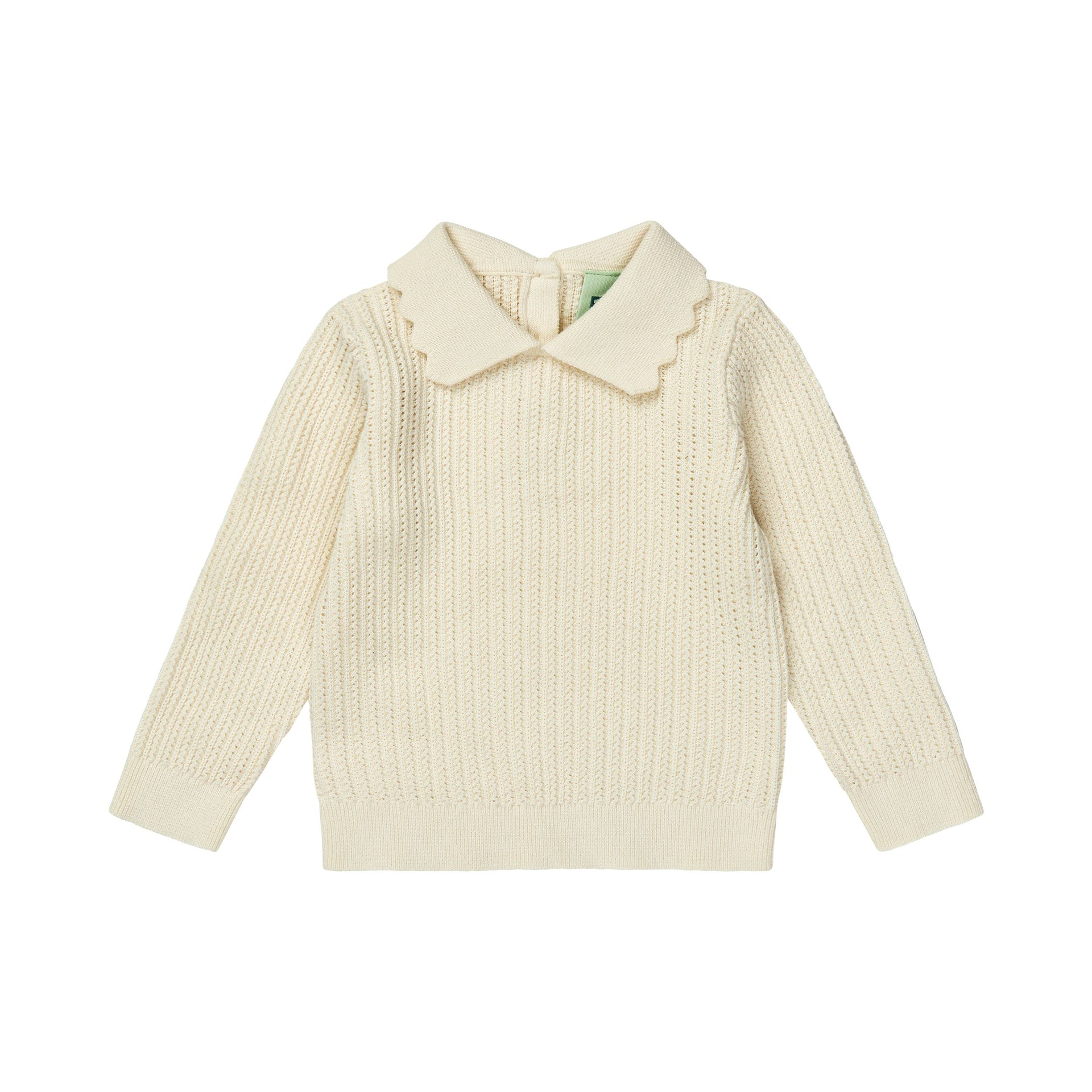 Pointelle Rib Blouse Ecru