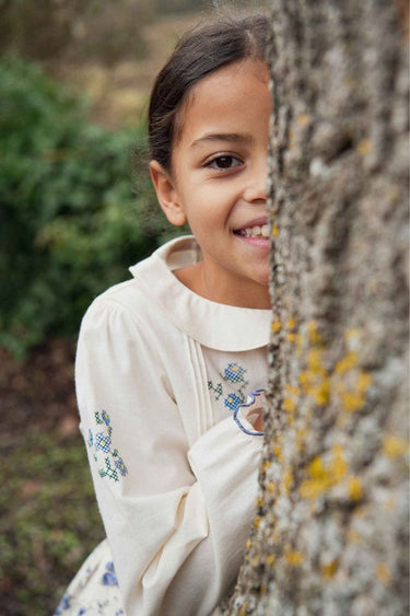 Kayla Embroidered Blouse, Ivory