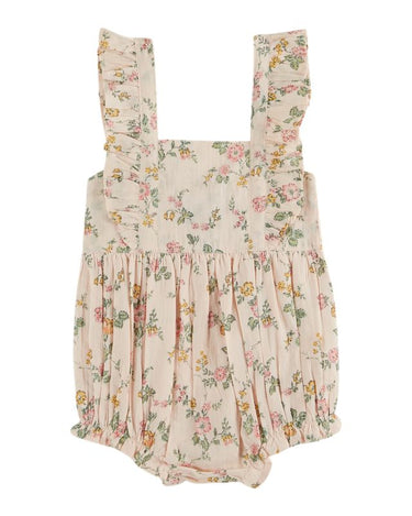 Printed Sleeveless Romper, Rosier