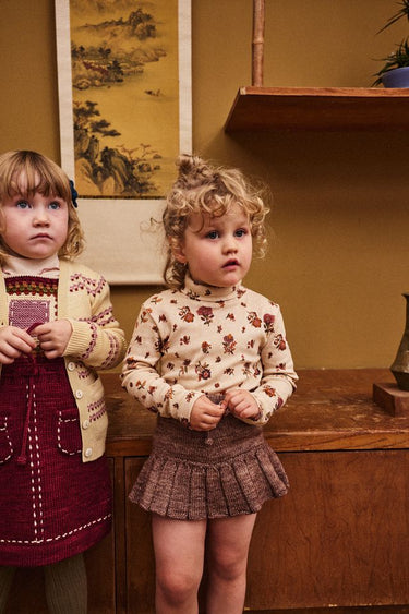 Clark Cardigan, Shortbread Beaded Stripe