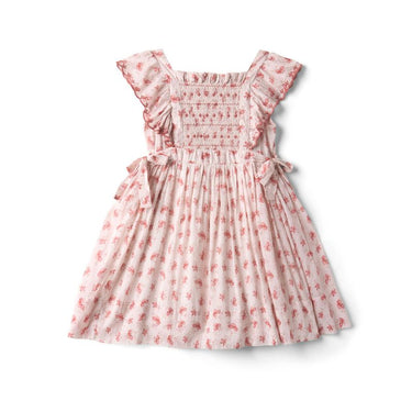 Izzy Smock Pinafore, Watercolor Flower Print