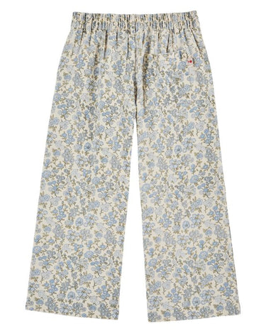 Wide Printed Trousers, Champetre Bleu