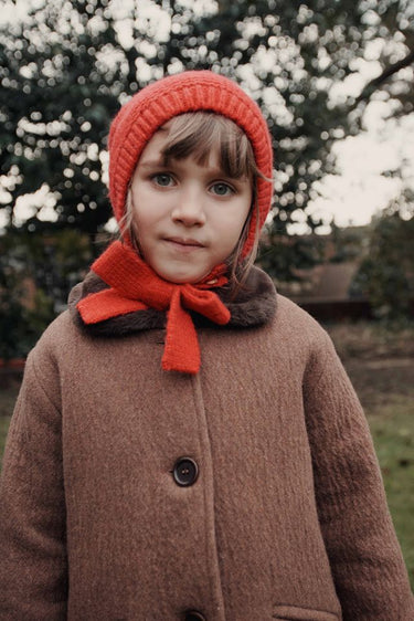 Cuddly Bow Hood, Red