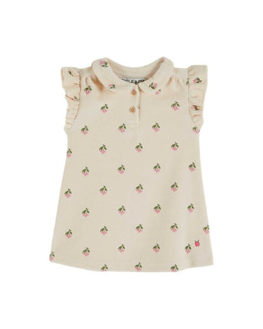 Terry Printed Dress, Pink Lemon