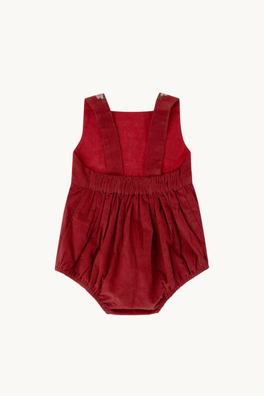 Liz Baby Romper, Terracotta Corduroy