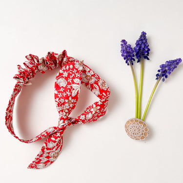 Retro Knot Headband, Liberty Lizzie in Red