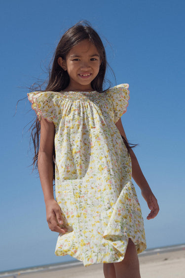 Stella Smocked Dress, Liberty Inky Fields