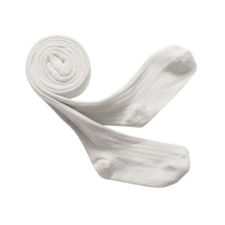 Louise Ribbed Tights Blanc Neige